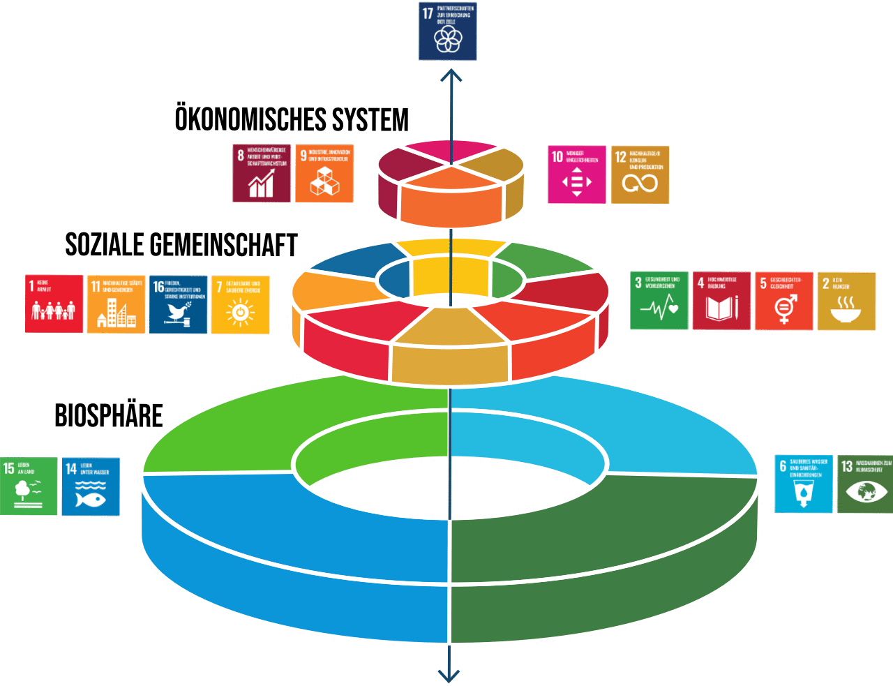 Nachhaltigkeitsziele Tortenform